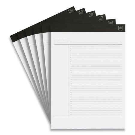 TRU RED Notepads, Project-Management Format, 50 White 8.5 x 11.75 Sheets, 6PK TR57379/TR59923